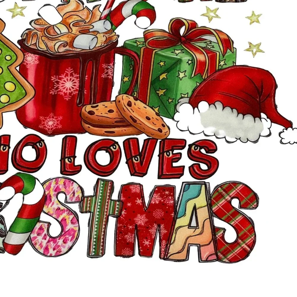 Pillow Cover Case Just A Girl Who Loves Christmas Holiday Decor Present Santa